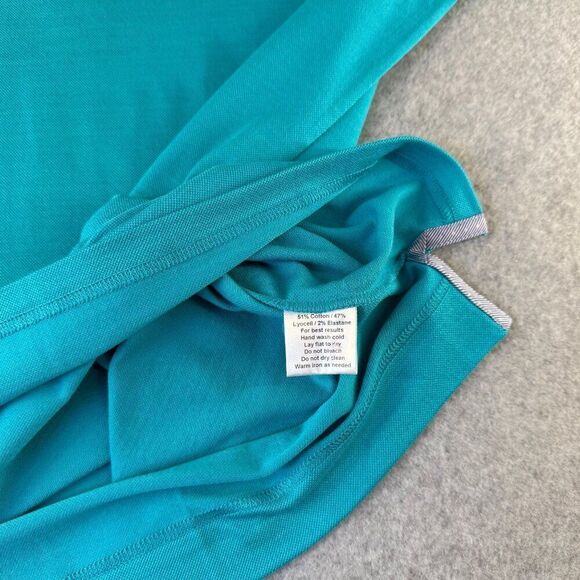 NWT Peter Millar Size 2XL Blue Polo Shirt Cotton Blend Perfect Pique Tee Men's - Picture 9 of 11